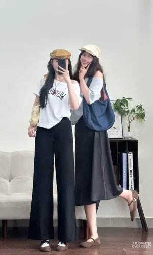 Áo thun nữ oversize trễ vai westcoast nt.2300576