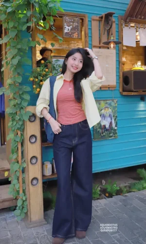 Áo sơ mi nữ oversize td 1 túi trơn 002.8818