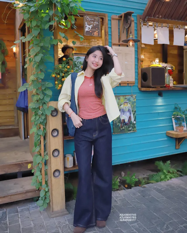 Áo sơ mi nữ oversize td 1 túi trơn 002.8818