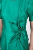 BDA50095 - Áo dài cách tân vải tafta dáng ôm cổ tròn đính hoa 3D tay xếp kiểu khóa thân sau - Ảnh 44