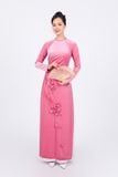 BDA90169 - Áo dài truyền thống vải nhung dáng ôm cổ tròn thân đính hoa 3D cao cấp - Ảnh 48